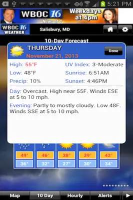 WBOC WX android App screenshot 2